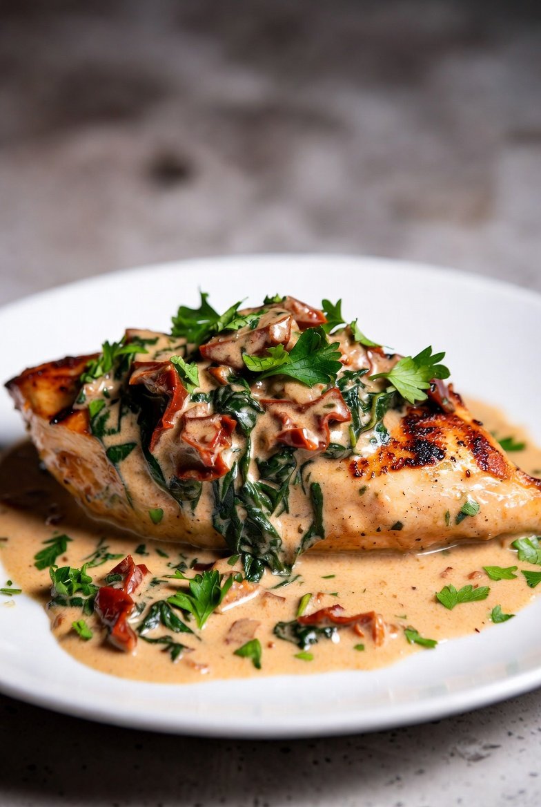 Creamy Tuscan Garlic Chicken step photo